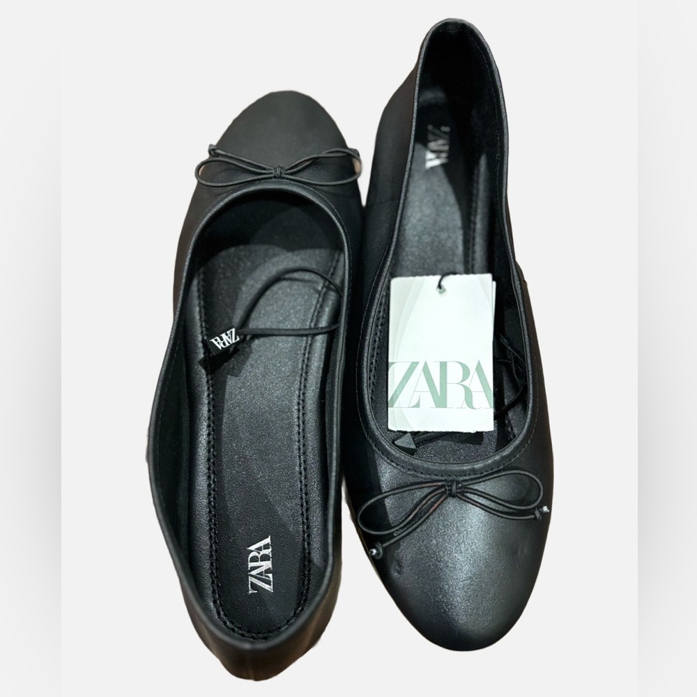 Brand New Zara Black Flats W/ Tags